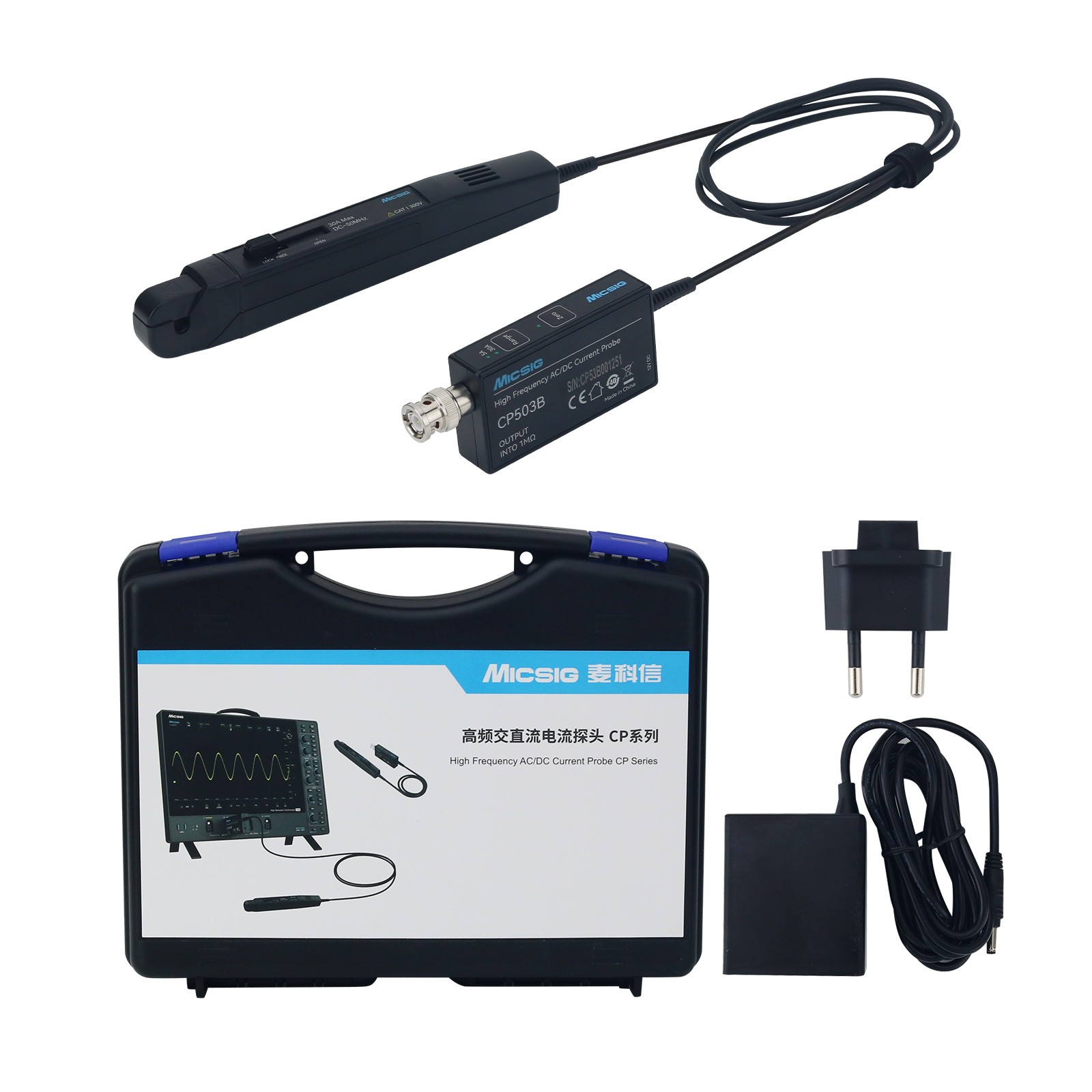 Current Probe Ac Dc 50Mhz Oscilloscope - Micsig CP503B 50MHz 5A/30A Sonda de