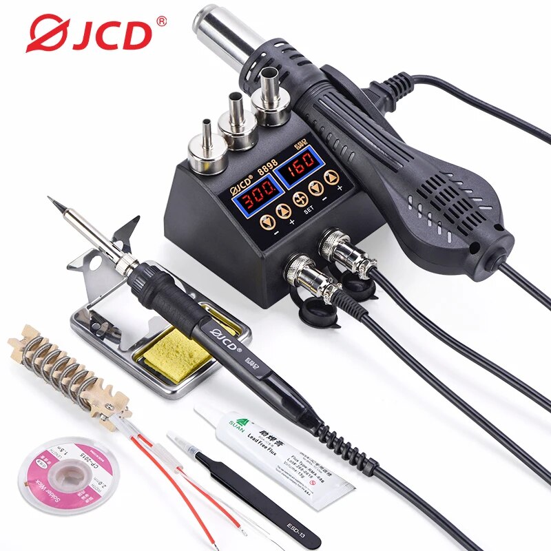 Smd Rework Station Hot Air Soldering 2 In 1 - JCD-Estación de soldadura 2 en 1
