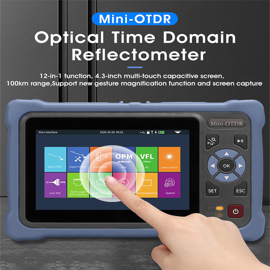 Optical Time Domain Reflectometer Otdr 1310 1550Nm - Pantalla táctil de 4,3 pulgadas MINI