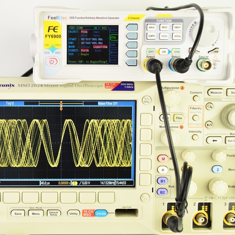 Dual Channel Arbitrary Waveform Function Generator 60Mhz - Feelelec FY6900 0-60MHz Generador de señal