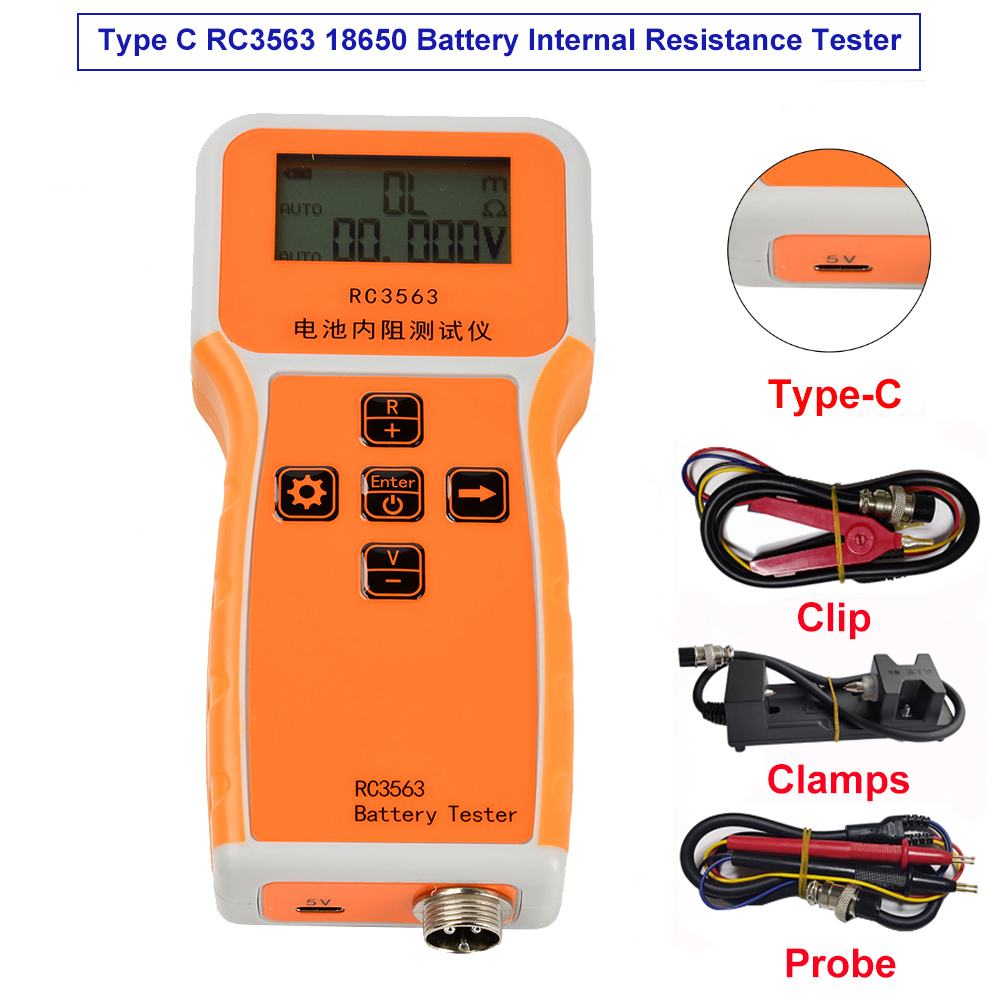 Battery Internal Resistance Tester Four Wire - Probador de resistencia interna de voltaje
