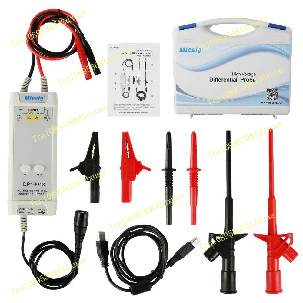 High Voltage Differential Probe 100Mhz 1300V - Osciloscopio Micsig 2025, 1300V, 100MHz, Sonda