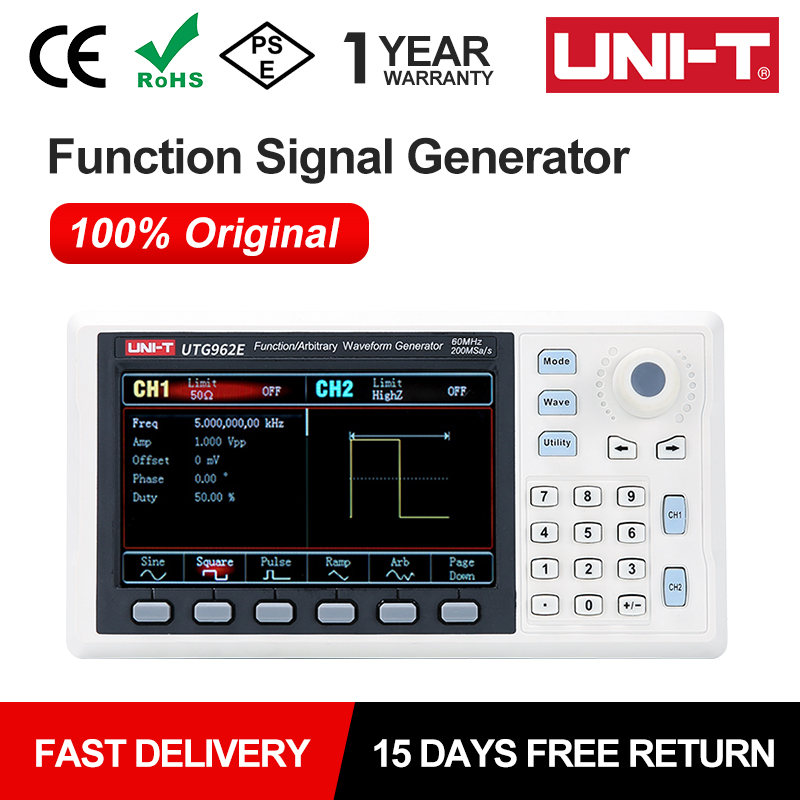 Dual Channel Arbitrary Waveform Function Generator 60Mhz - Generador de señal de función UNI-T