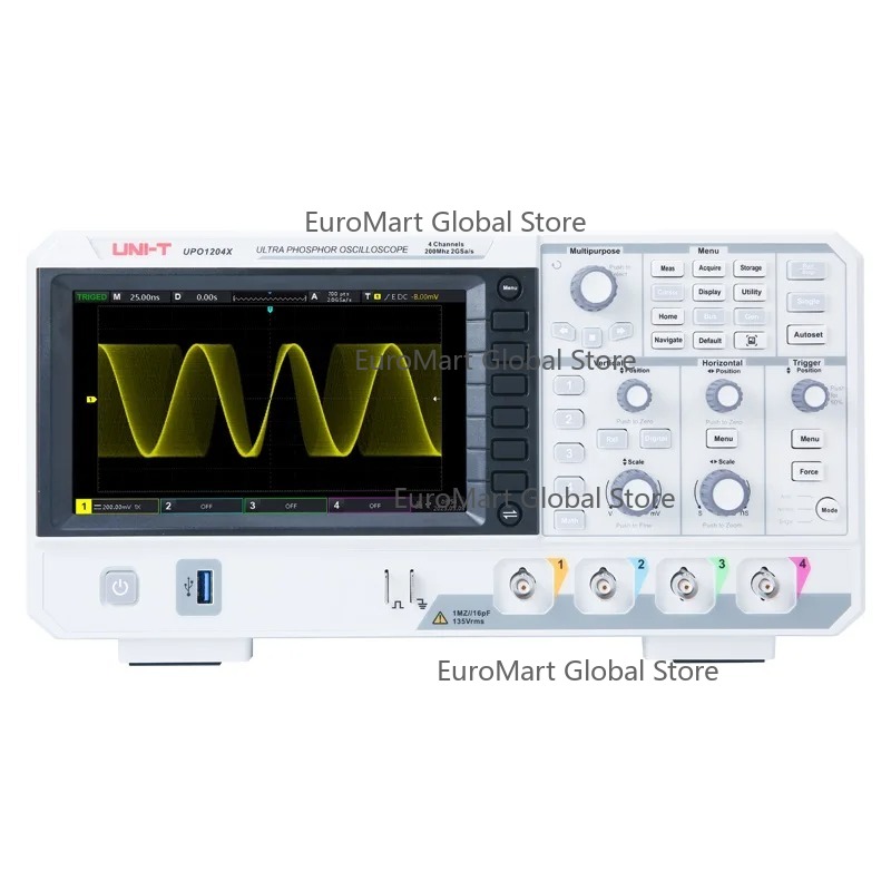 Digital Storage Oscilloscope 4 Channel 100Mhz - Osciloscopio Digital UPO1104X de 100MHz, 4
