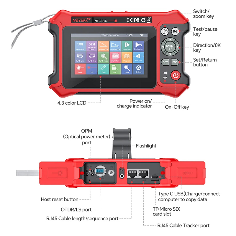NOYAFA OTDR IPC Tester 1310/15 - Optical Time Domain Reflectometer Otdr 1310 1550Nm reseña y precio