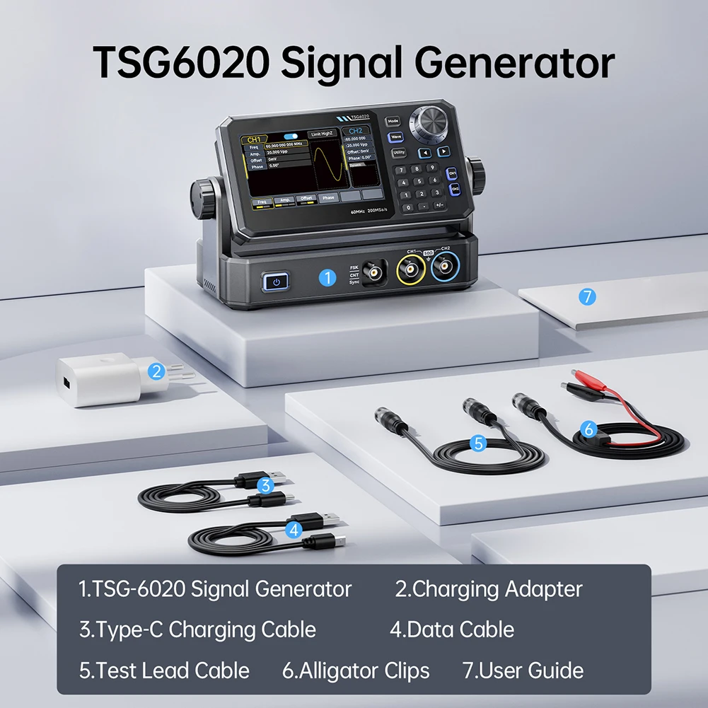 Generador de Funciones de Dobl - Dual Channel Arbitrary Waveform Function Generator 60Mhz reseña y precio