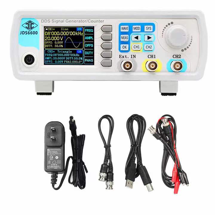 JDS6600 15/30/40/50/60MHz DDS  - Dual Channel Arbitrary Waveform Function Generator 60Mhz reseña y precio