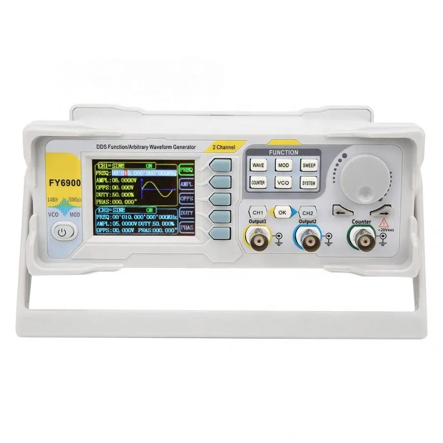 NUEVO FY6900 Generador de Seña - Dual Channel Arbitrary Waveform Function Generator 60Mhz reseña y precio