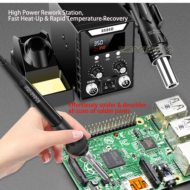 Estación de Retrabajo de Aire  - Smd Rework Station Hot Air Soldering 2 In 1 reseña y precio