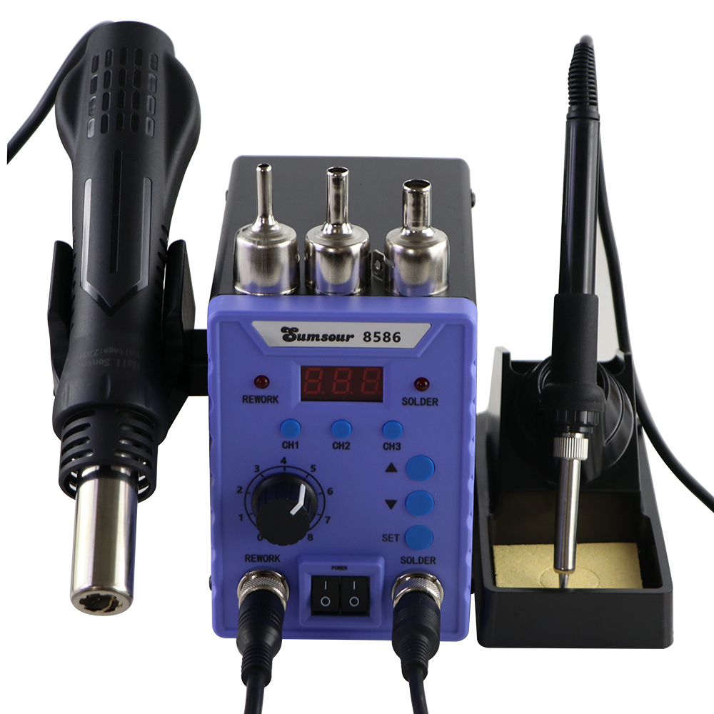 Estación de Soldadura y Retrab - Smd Rework Station Hot Air Soldering 2 In 1 reseña y precio
