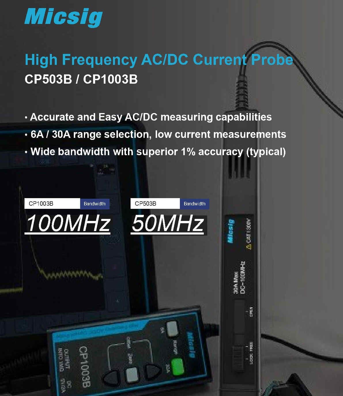 Sonda de corriente CA/CC de al - Current Probe Ac Dc 50Mhz Oscilloscope reseña y precio