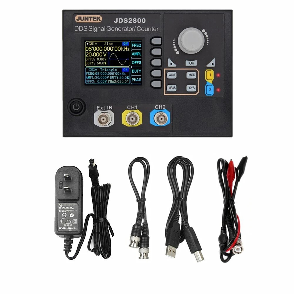 JDS2800-15M 60MHz DDS función  - Dual Channel Arbitrary Waveform Function Generator 60Mhz reseña y precio
