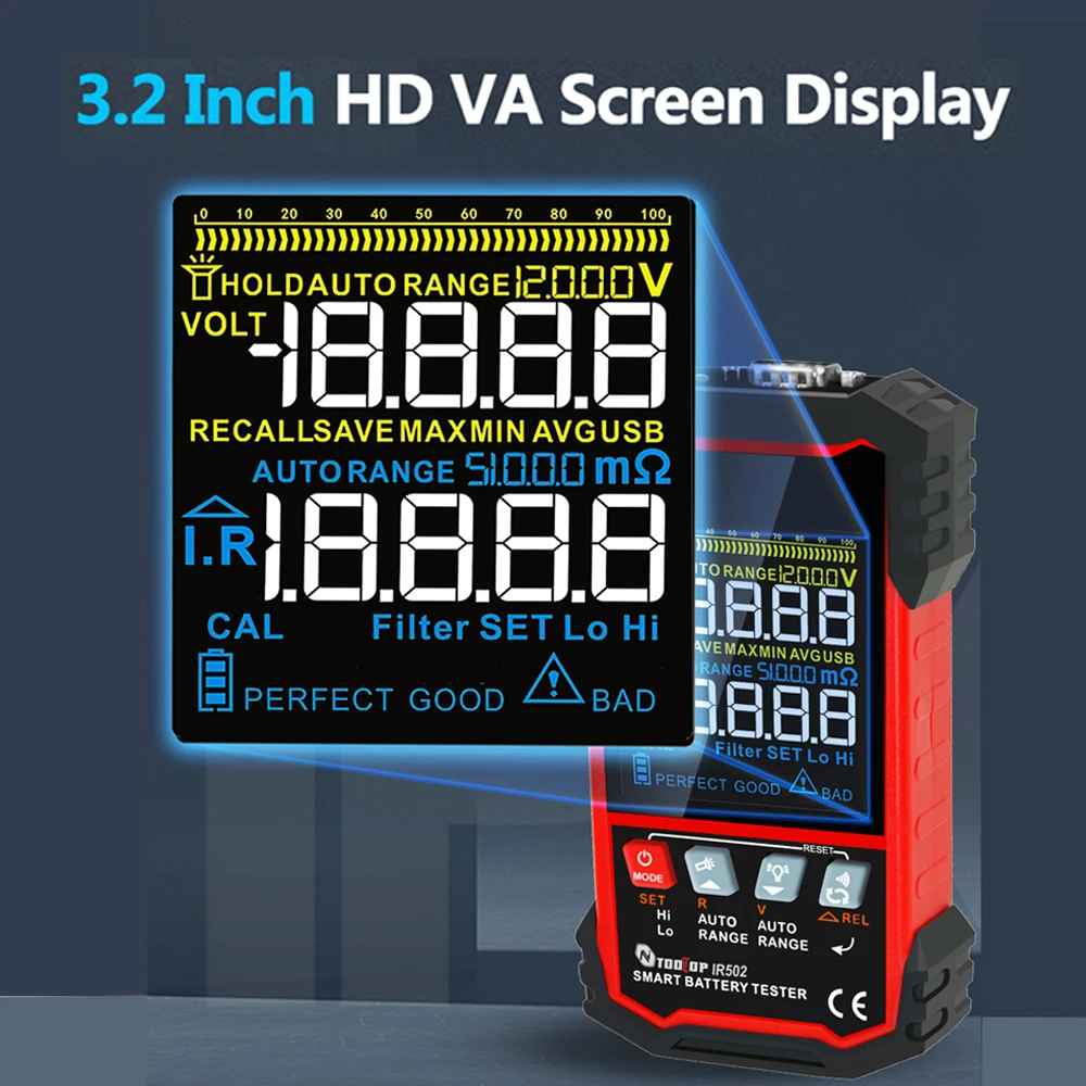 TOOLTOP-probador de resistenci - Battery Internal Resistance Tester Four Wire reseña y precio