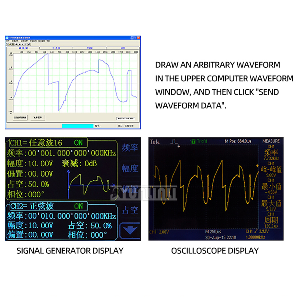 Generador de señal de función  - Dual Channel Arbitrary Waveform Function Generator 60Mhz reseña y precio